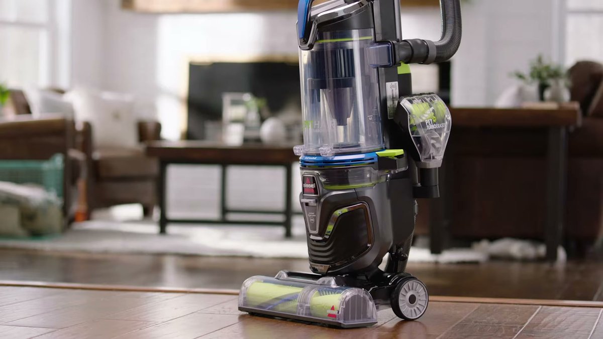 Bissell Pet Hair Eraser Turbo Plus vacuum in a living room