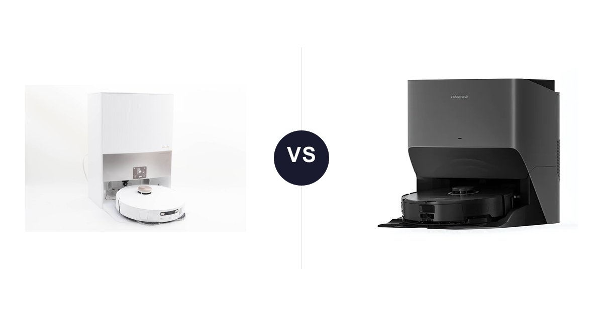 Dreame L20 Ultra versus Roborock S8 Pro Ultra robot vacuum and dock station side by side comparison