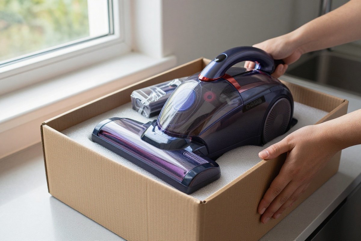 Unboxing a certified refurbished vacuum with accessories and inspection checklist