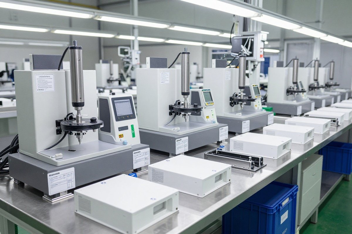 Precision manufacturing workbench with quality control inspection tools