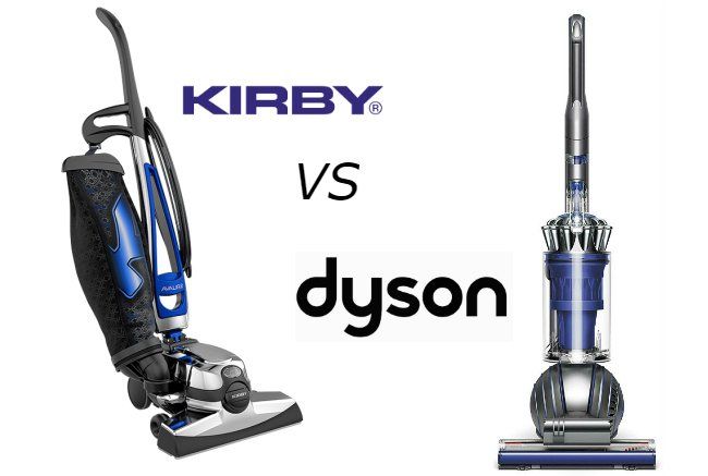 Kirby and Dyson vacuum cleaners side by side comparison