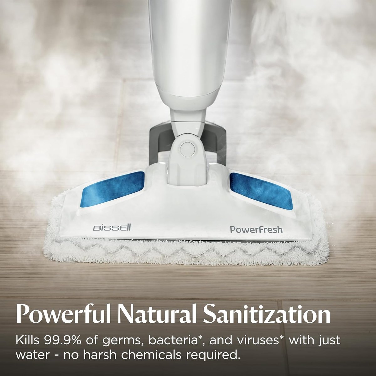 Bissell PowerFresh steam mop cleaning hardwood floor