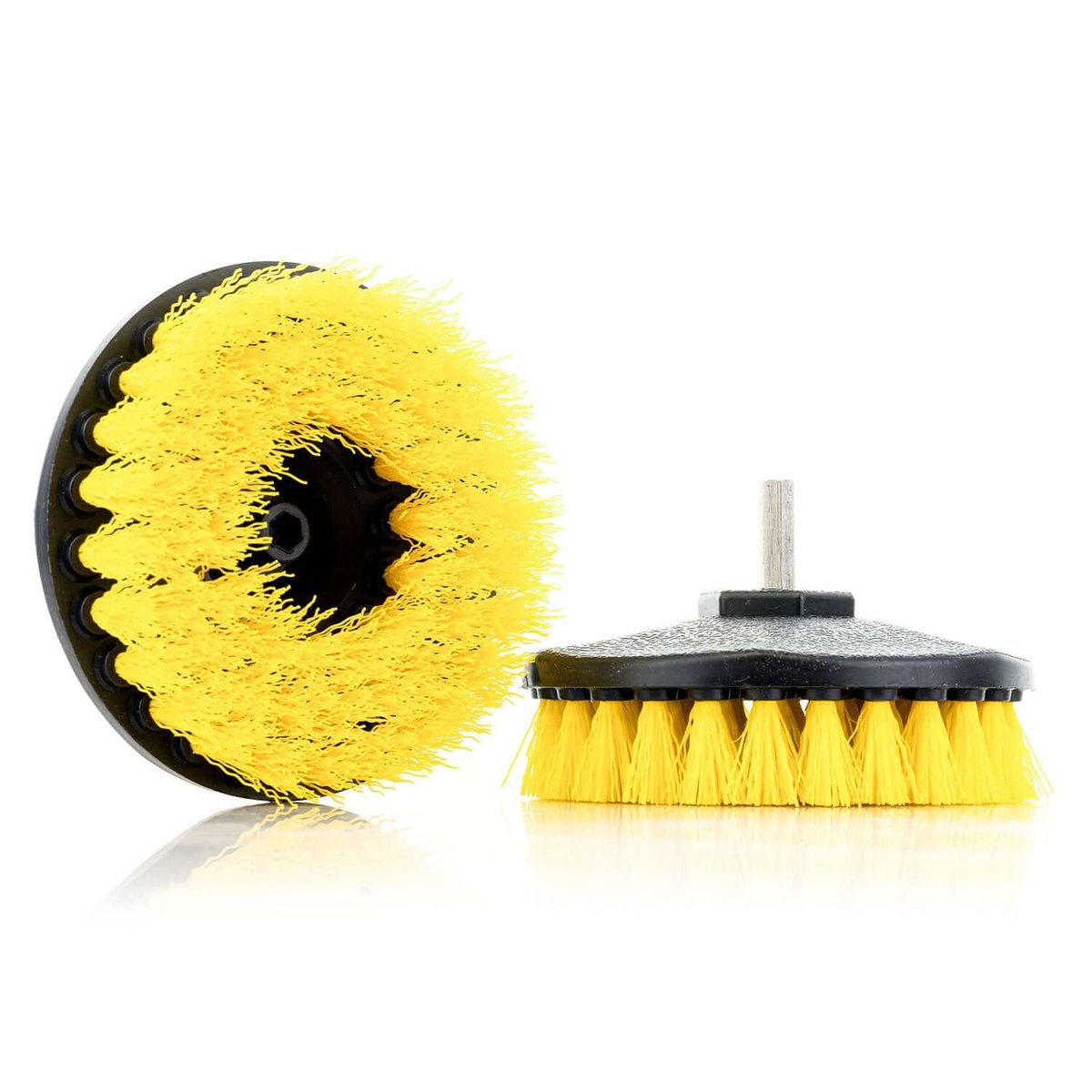 Drillbrush carpet cleaning brush set with drill attachments