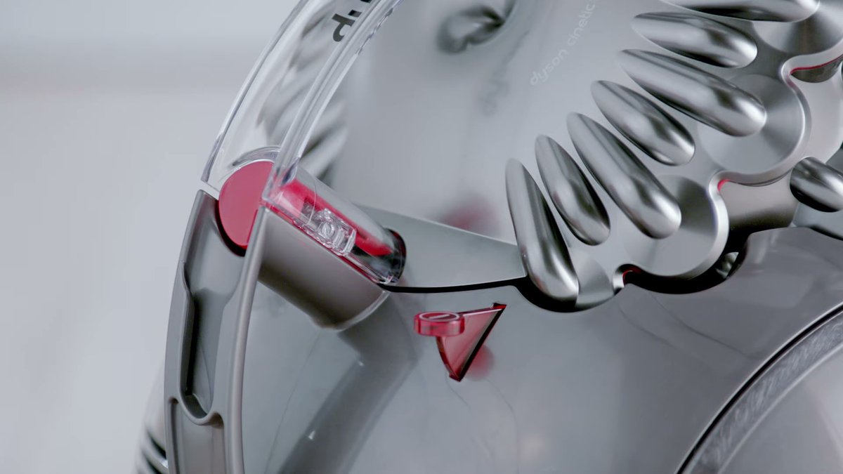 Close-up of Dyson Big Ball Multi Floor Canister's filter and bin-emptying mechanism