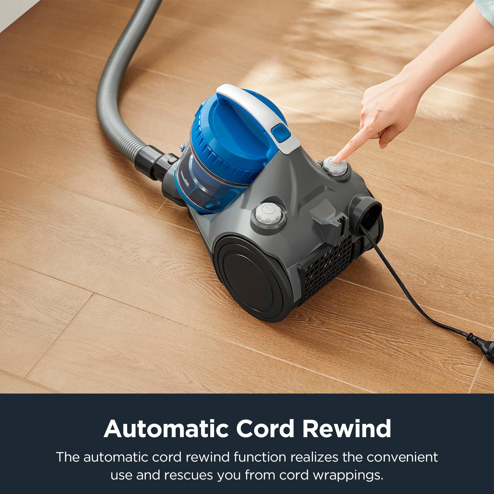 Eureka WhirlWind lightweight canister vacuum in blue