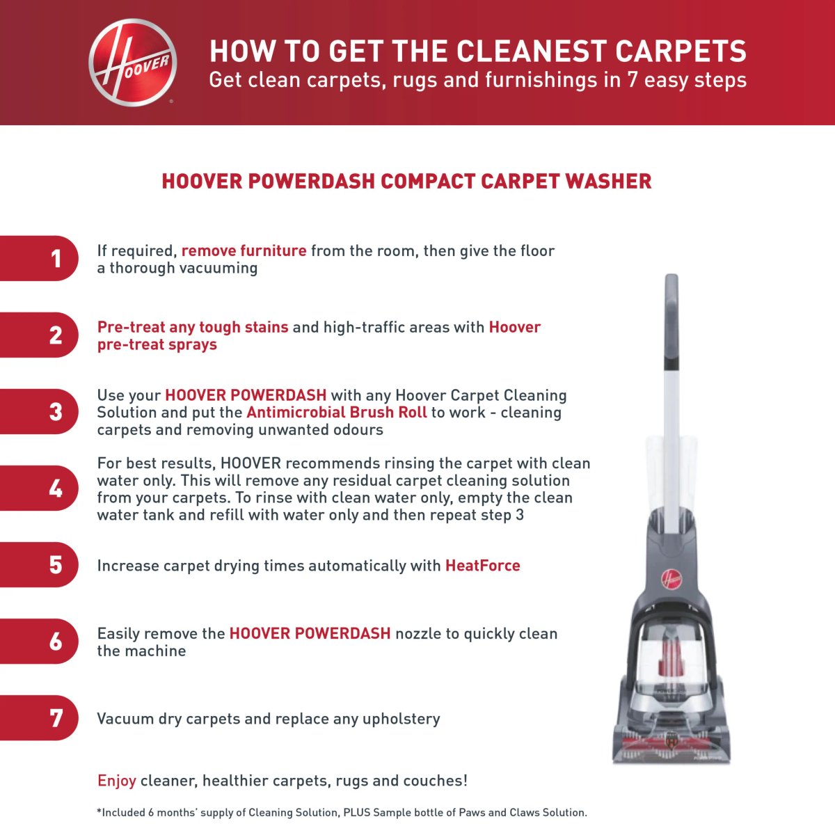 Hoover PowerDash Pet compact carpet cleaner