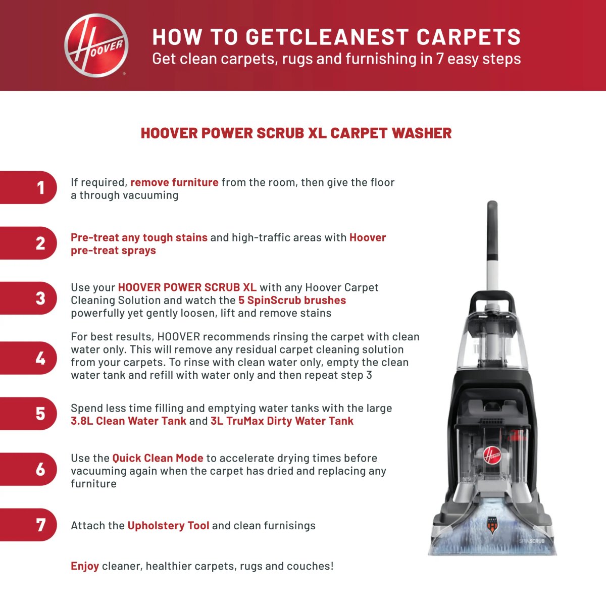 Hoover PowerScrub XL Pet Carpet Cleaner
