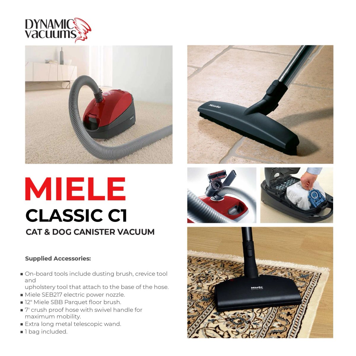 Miele Classic C1 Cat & Dog canister vacuum
