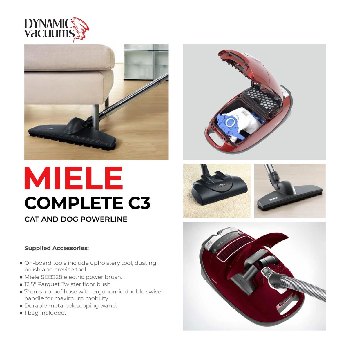 Miele Complete C3 Cat & Dog canister vacuum cleaner