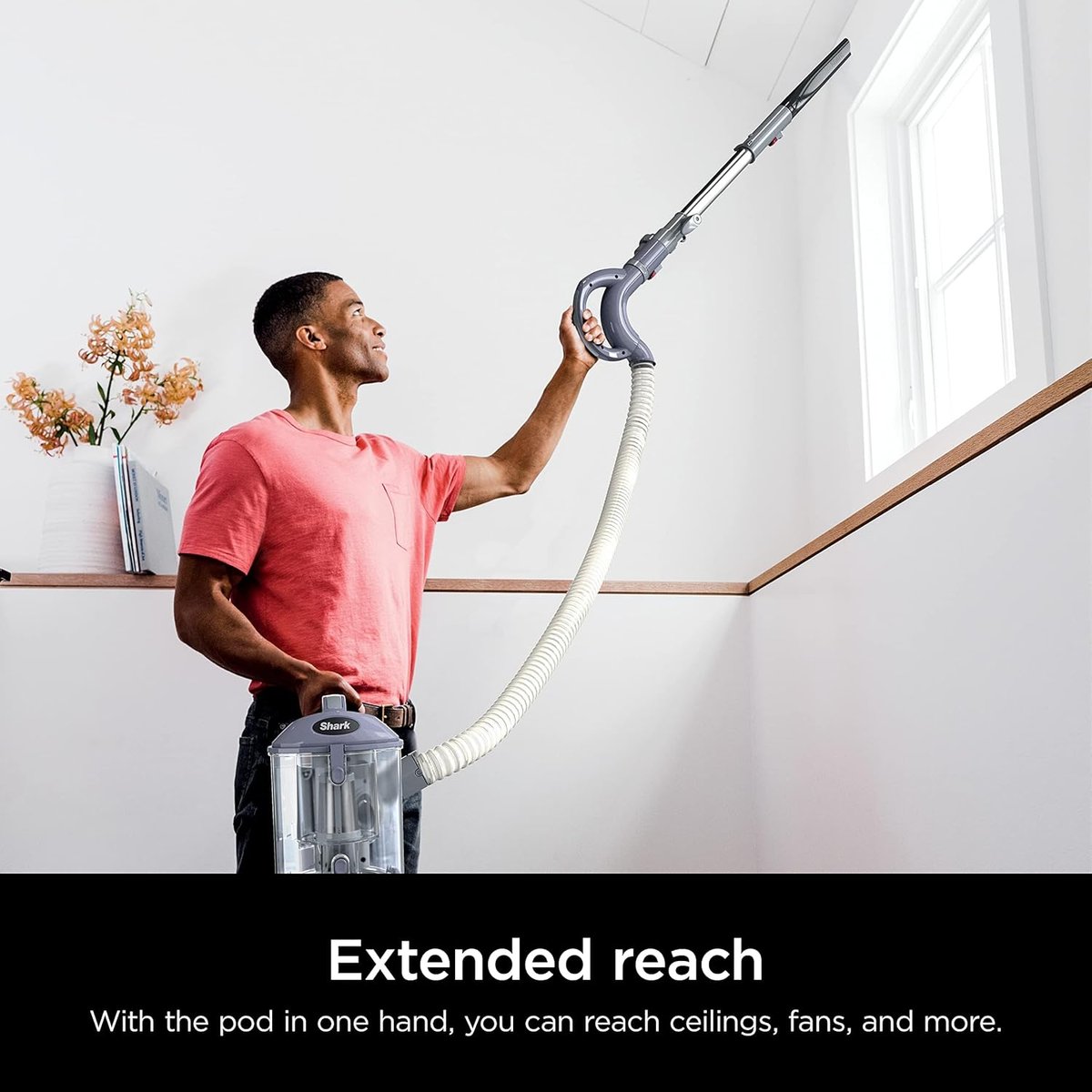 Shark Navigator Lift-Away upright vacuum in purple and silver