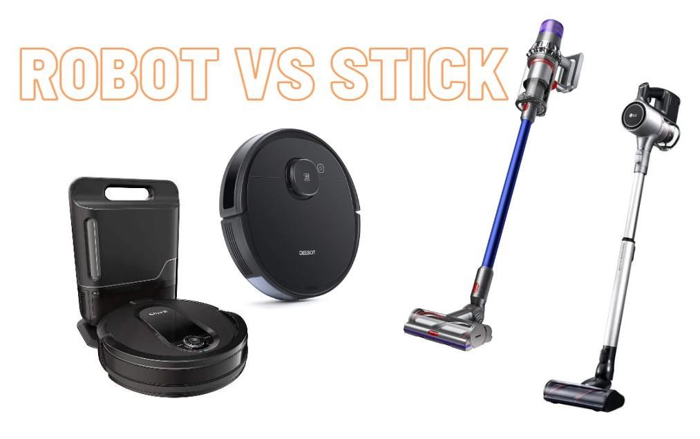Robot vacuum vs stick vacuum comparison 2026