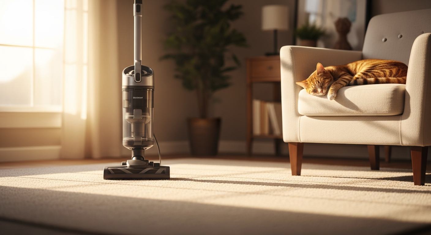 Vacuum noise level comparison showing decibel ratings by vacuum type